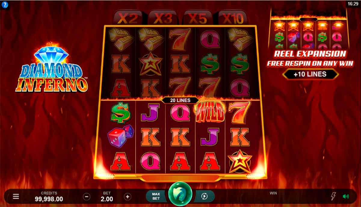 Play Free Diamond Inferno Slot